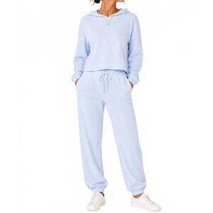 NEW THE HAPPY CAMP3R lily lounge pant set in periwinkle